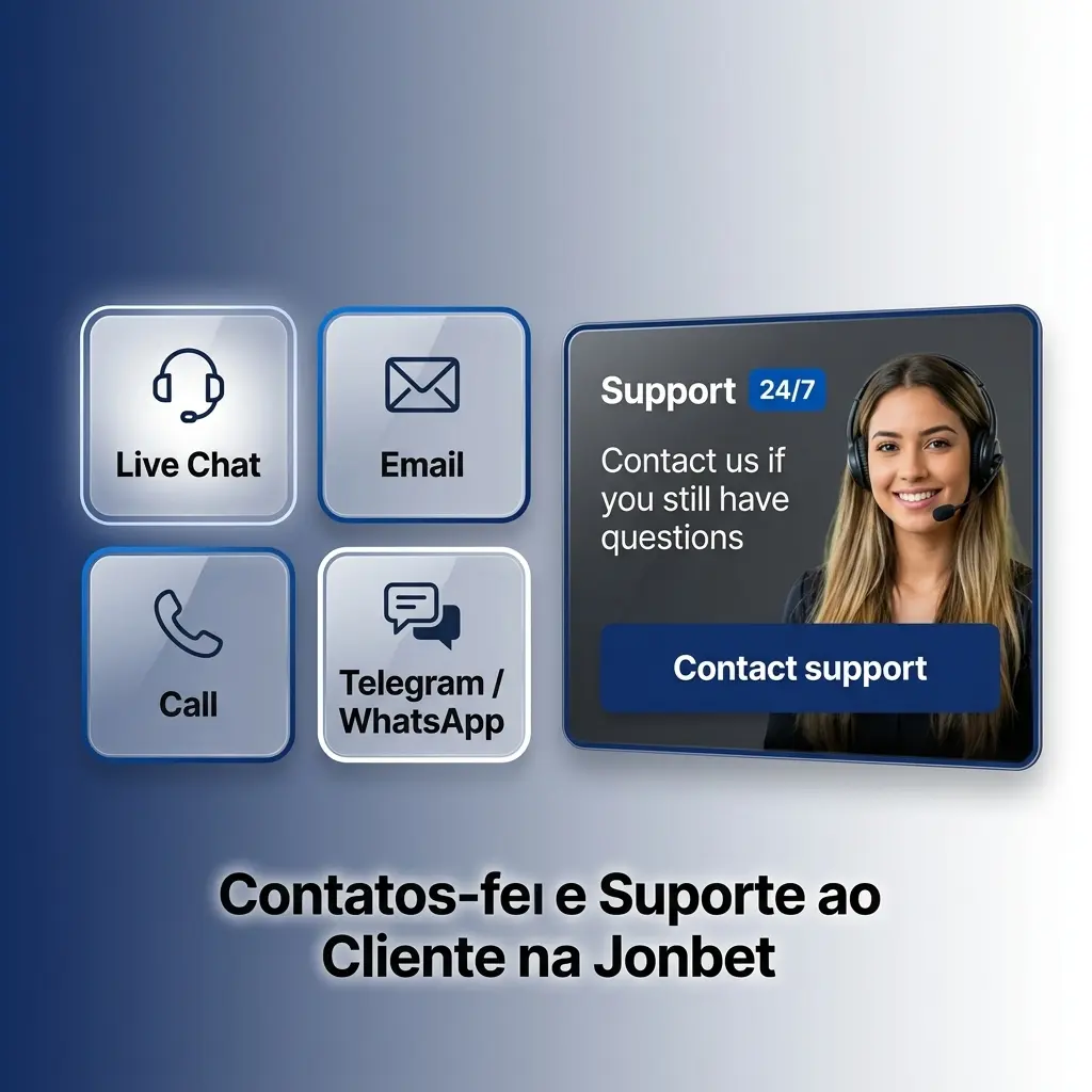 Suporte ao cliente da Jonbet com chat ao vivo, e-mail e central de ajuda disponíveis 24/7 em português