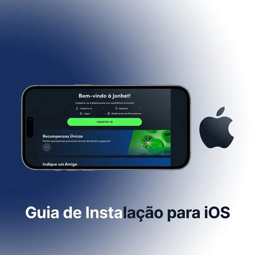 Guia de instalação do app Jonbet PWA no iOS via Safari para apostar em MMA na tela inicial do iPhone