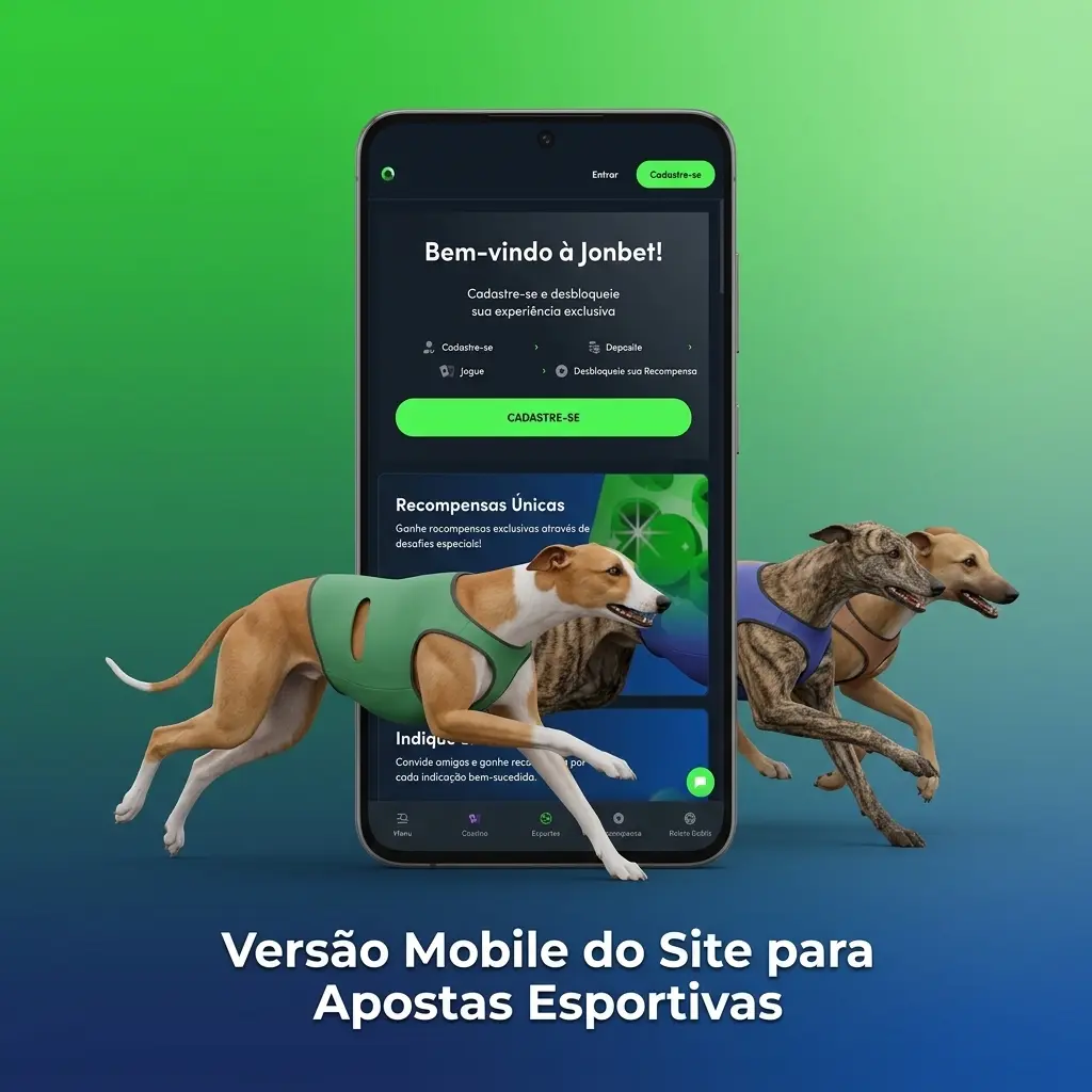 Interface mobile da Jonbet no navegador com apostas esportivas, cassino e Pix, compatível com Android e iOS