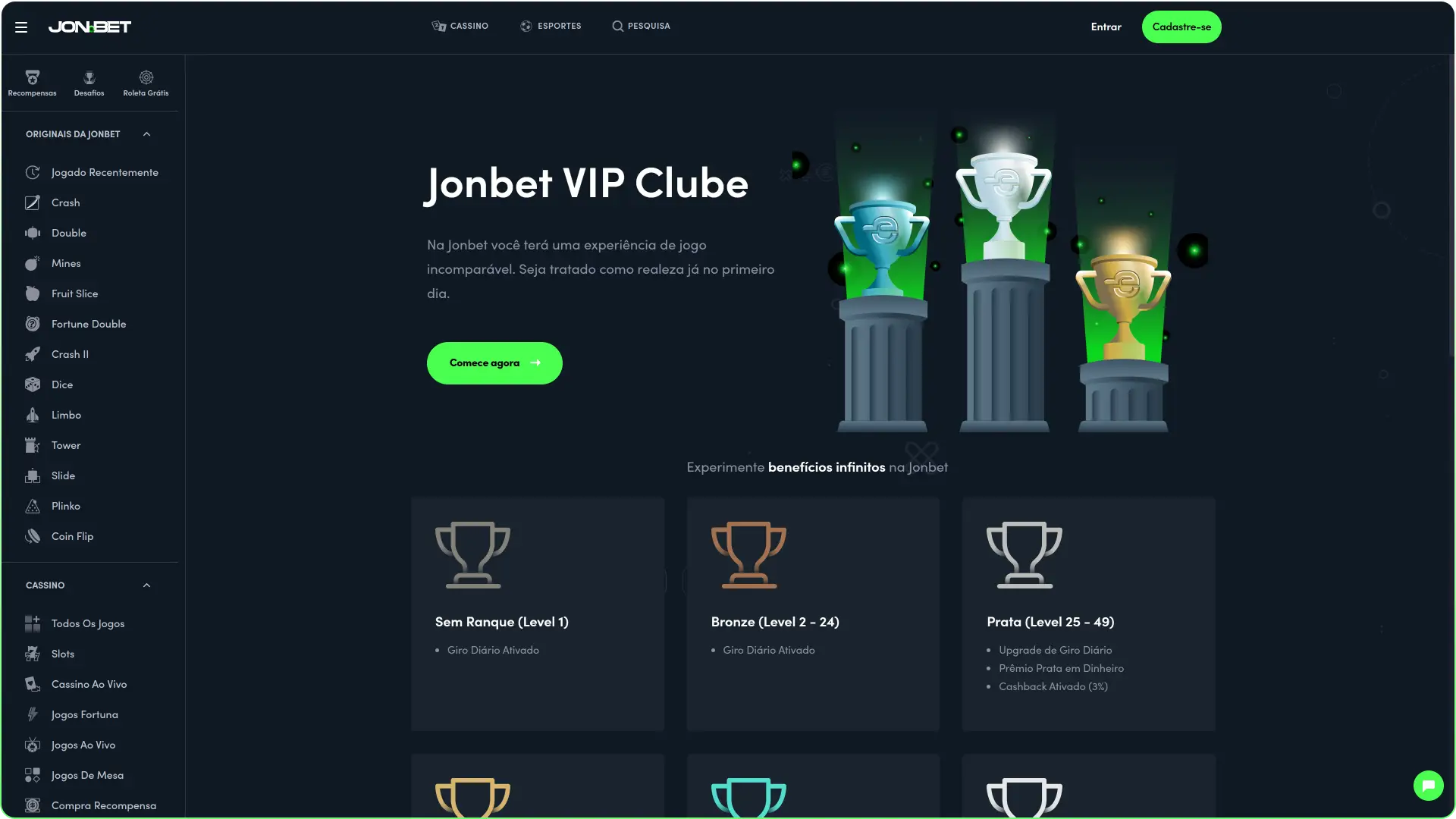 Confira o programa VIP da Jonbet com recompensas e benefícios exclusivos.